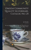 Oneida Community Quality Silverware, Catalog No. 25