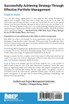Successfully Achieving Strategy Through Effective Portfolio Management
