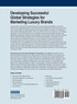 Developing Successful Global Strategies for Marketing Luxury Brands