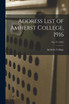 Address List of Amherst College, 1916; No. 27 (1916)
