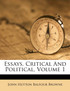 Essays, Critical And Political, Volume 1