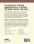 Interventions for Improving Adaptive Behaviors in Children With Autism Spectrum Disorders