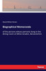 Biographical Memoranda