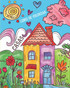 Casas - Libro de colorear