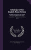 Catalogue of the English Prose Fiction