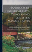 Handbook of Historical Data Concerning Leicester, Massachusetts