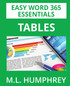 Word 365 Tables