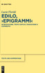 Edilo, ›Epigrammi‹