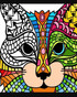 Cats with Mandalas - Adult Coloring Book