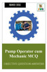 Pump Operator cum Mechanic MCQ