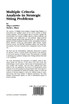 Multiple Criteria Analysis in Strategic Siting Problems