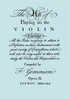 The Art of Playing on the Violin. [Facsimile of 1751 edition].
