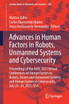 Advances in Human Factors in Robots, Unmanned Systems and Cybersecurity
