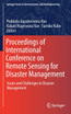 Proceedings of International Conference on Remote Sensing for Disaster Management