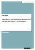 John Rawls „Der Vorrang des Rechten und die Idee des Guten" - ein Überblick