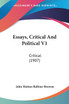 Essays, Critical And Political V1