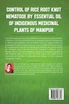 Control of rice root knot nematode by Essential oil of indigenous medicinal plants of Manipur