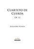 Cuarteto de Cuerda, Op. 12