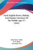 Early English Poetry, Ballads, And Popular Literature Of The Middle Ages V7 (1842)
