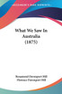 What We Saw In Australia (1875)