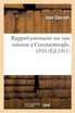 Rapport sommaire sur une mission à Constantinople, 1910