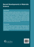 Recent Developments in Materials Science