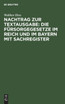 Nachtrag zur Textausgabe