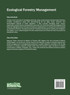Ecological Forestry Management