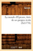 La morale d'Épicure, tirée de ses propres écrits (Éd.1758)