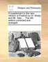 A supplement to the new version of Psalms by Dr. Brady and Mr. Tate; ... The 4th edition corrected and enlarged.