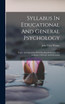 Syllabus In Educational And General Psychology
