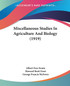 Miscellaneous Studies In Agriculture And Biology (1919)