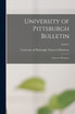 University of Pittsburgh Bulletin : School of Dentistry; 1920/21 (Paperback)