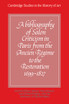 A Bibliography of Salon Criticism in Paris from the Ancien Régime to the Restoration, 1699-1827