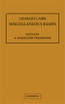 Miscellaneous Essays