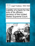Liability of a bank for the acts of its officers