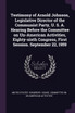 Testimony of Arnold Johnson, Legislative Director of the Communist Party, U. S. A. Hearing Before the Committee on Un-American Activities, Eighty-sixth Congress, First Session. September 22, 1959