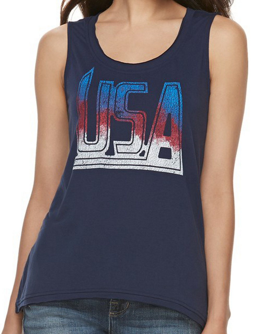 Women S Rock Republic Usa Tank Top Black Mountain Supply