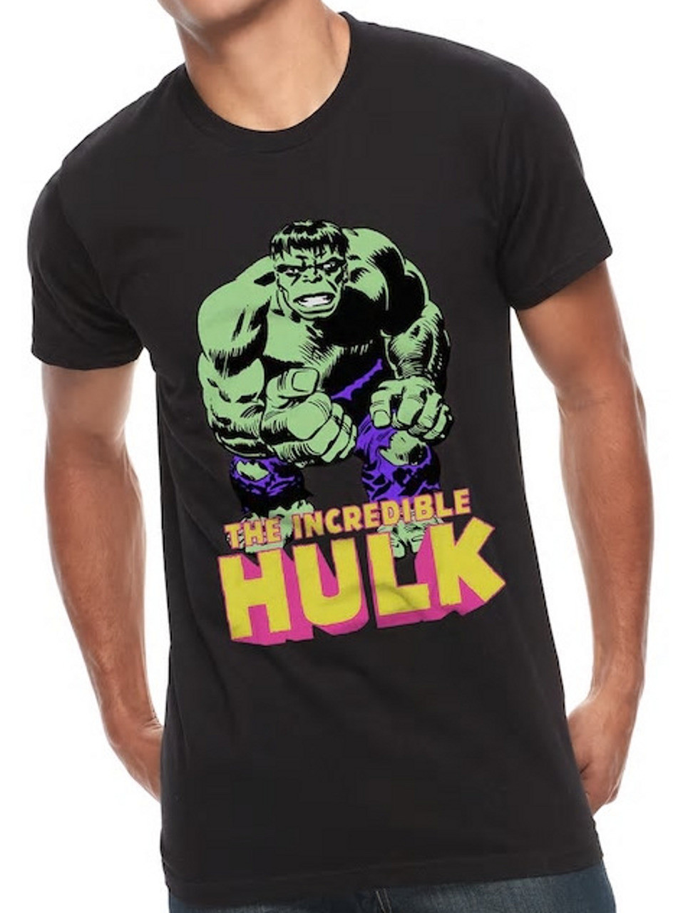 Men's Marvel Comics The Incredible Hulk T-Shirt - Black Mountain Supply