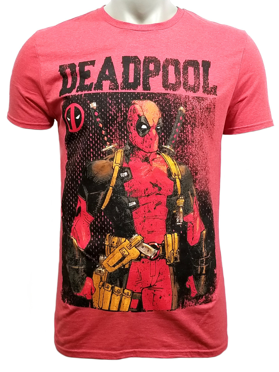 Marvel Men's Deadpool Cartoon Knockout T-Shirt