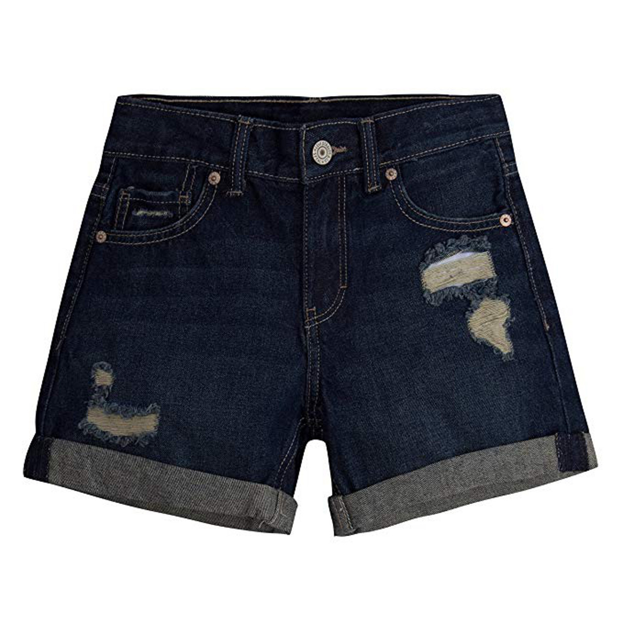 Girls' Levi's Girlfriend Fit Shorty Shorts - 16 Reg - Black Mountain Supply