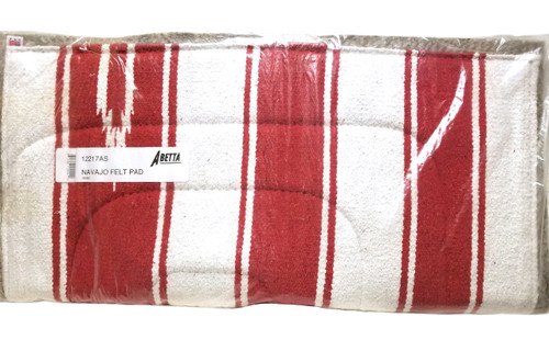 Navajo Hand Woven Saddle Pad Red/White