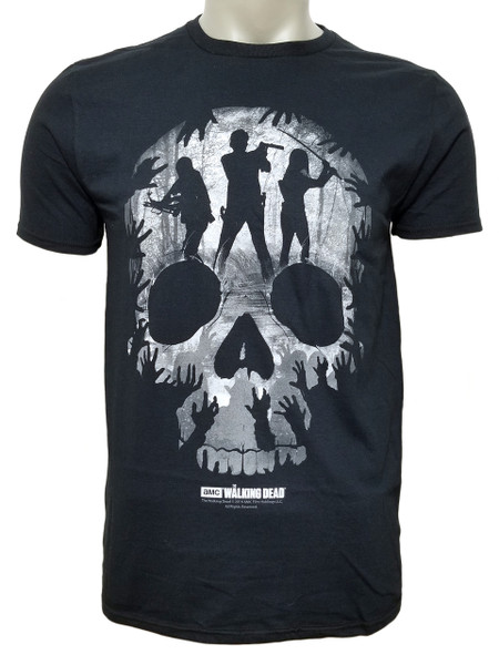 Men's The Walking Dead Heros Skull T-Shirt