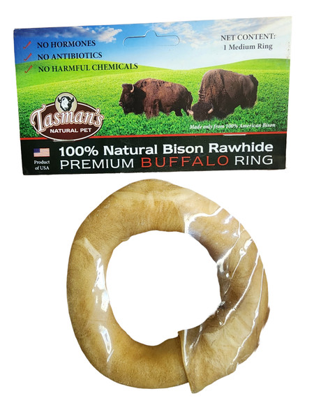 USA Bison Rawhide Ring Dog Chew