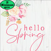 Hello Spring Flowers 10X10