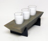 RUSTIC 3 CANDLE HOLDER STEEL G