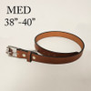 1 1/2 Plain Work Belt Medium- Chestnut