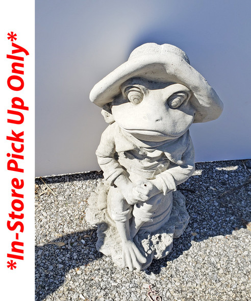 Concrete Fishing Frog Statue