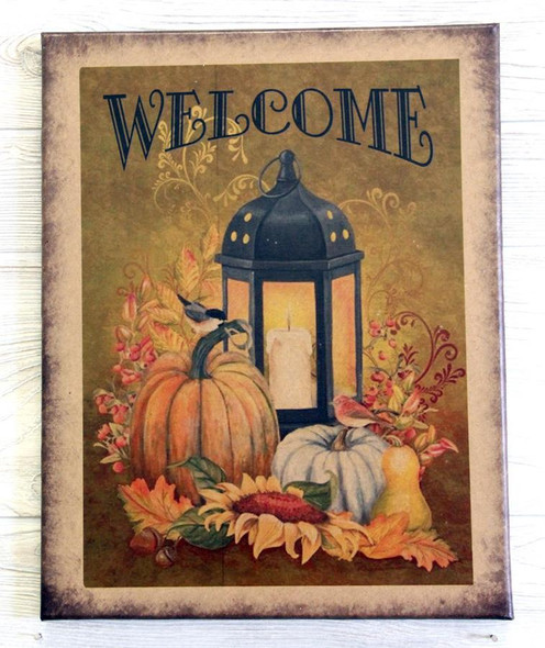 11X14 LANTERN/PUMPKIN WELCOM