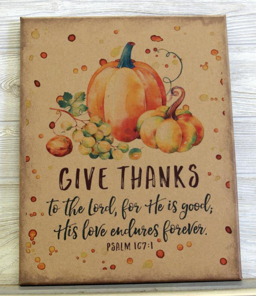 11X14 GIVE THANKS VERSE